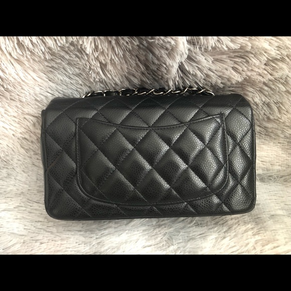 ❤️SOLD❤️ Chanel Rectangular Mini Flap Black caviar with SHW - Picture 5 of 16